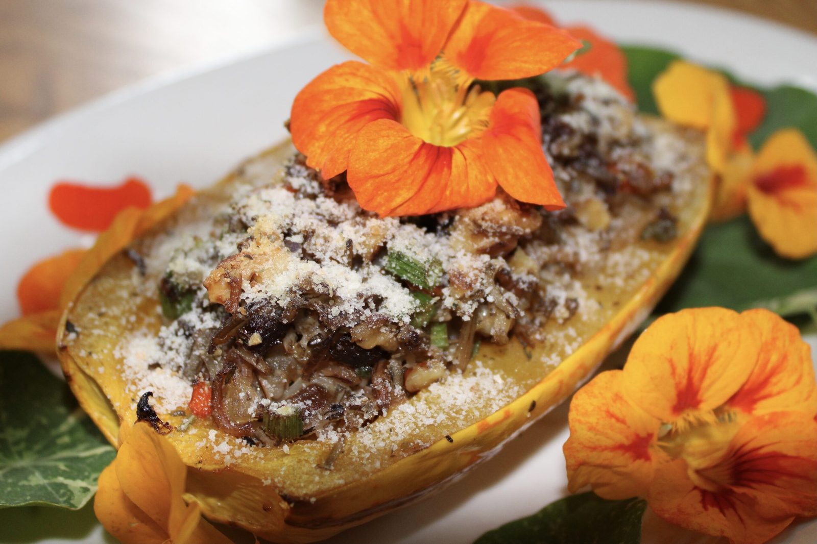 Wild Rice Stuffed Squash